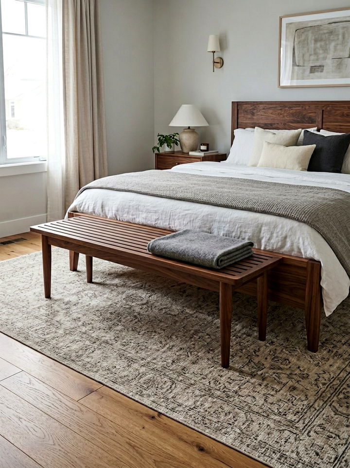 Walnut Bedroom Bench - 30 walnut tone bedroom ideas