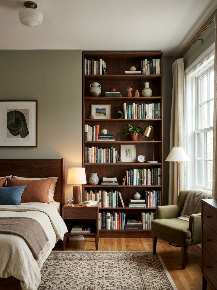 Walnut Bedroom Bookshelf - 30 walnut tone bedroom ideas