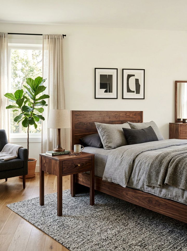 Walnut Nightstand - 30 bedroom nightstands