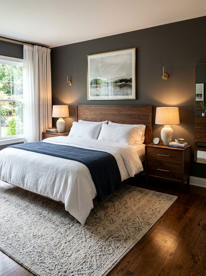 Walnut Nightstand Set - 30 walnut tone bedroom ideas