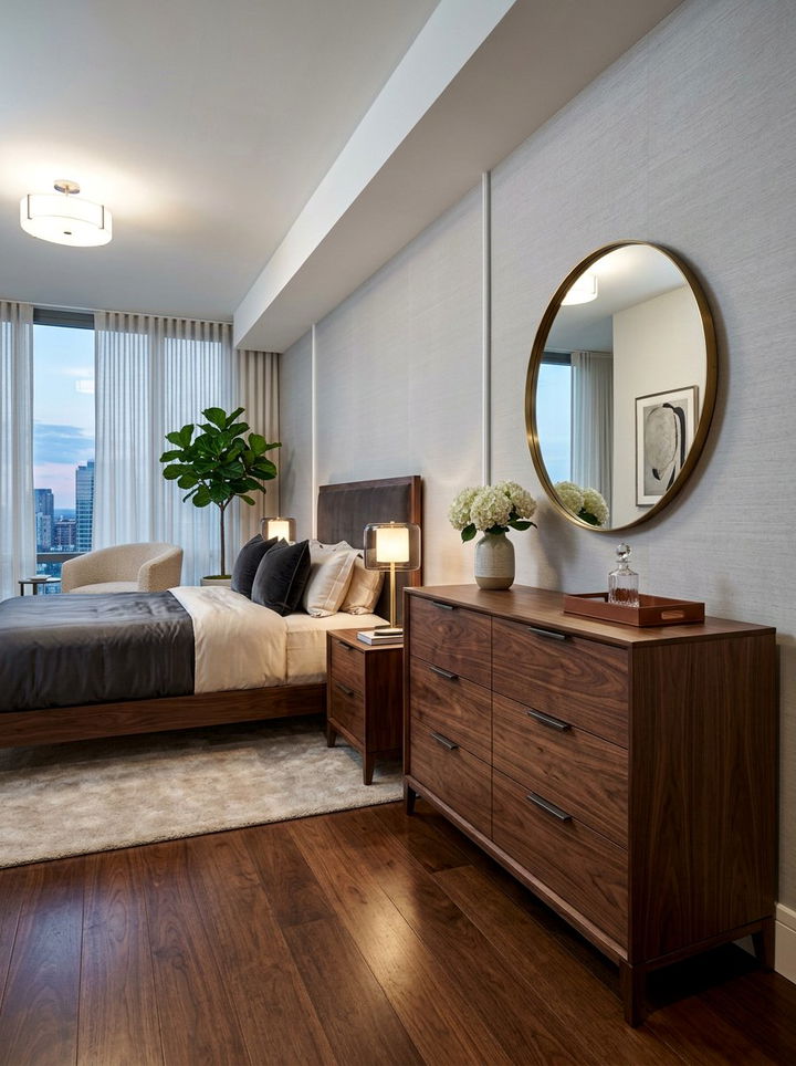 Walnut Wood Dresser - 30 bedroom dresser ideas