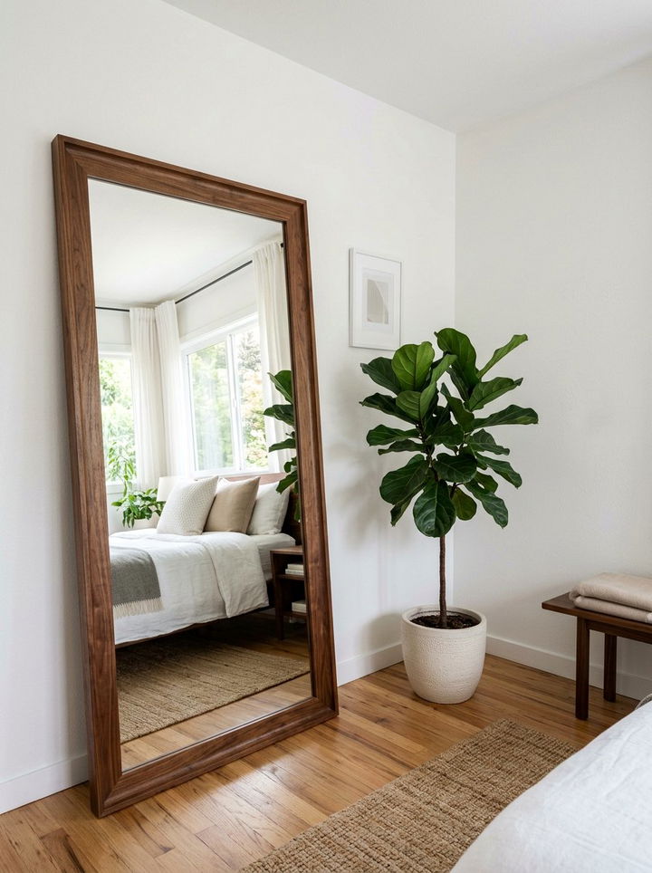 Walnut bedroom mirror - 30 bedroom walnut furniture ideas