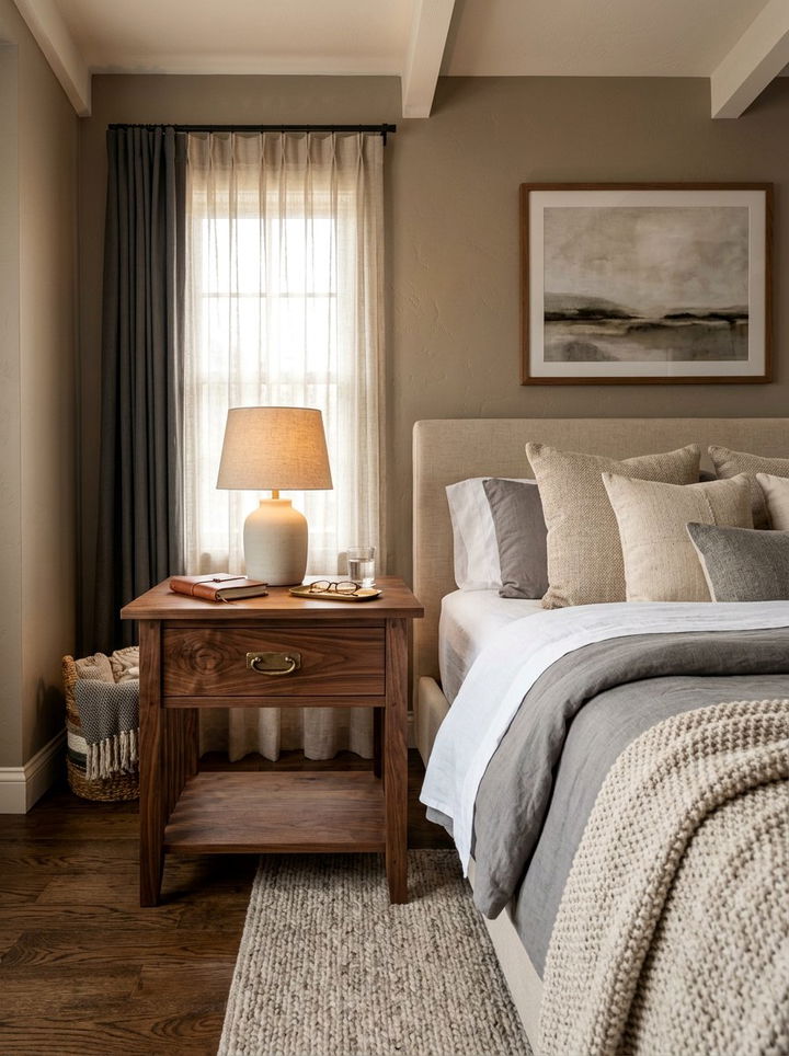 Walnut nightstand - 30 bedroom modern nightstands