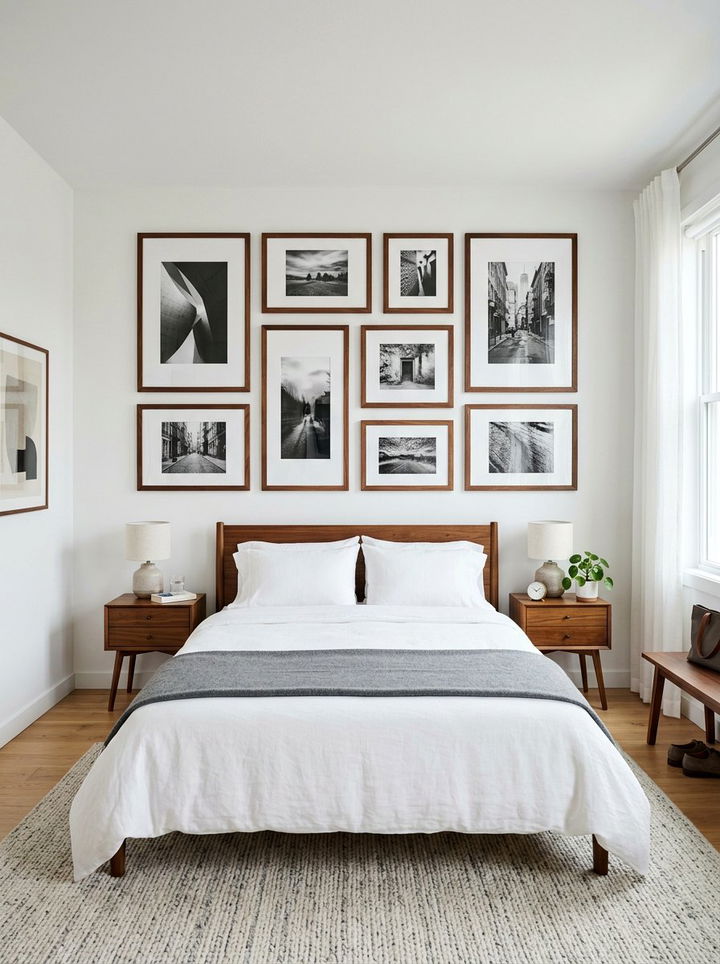 Walnut picture frames - 30 bedroom walnut furniture ideas