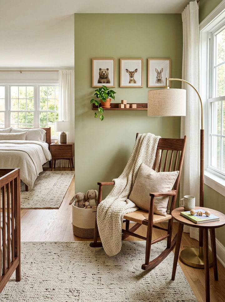 Walnut rocking chair - 30 bedroom walnut furniture ideas