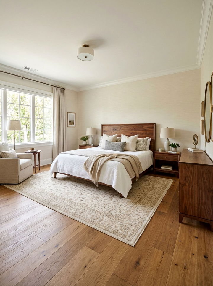 Walnut wood headboard - 30 bedroom walnut furniture ideas