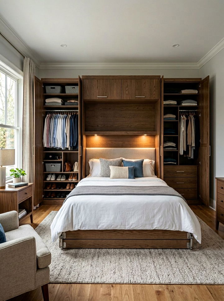 Wardrobe Murphy Bed - 30 bedroom fold down bed ideas