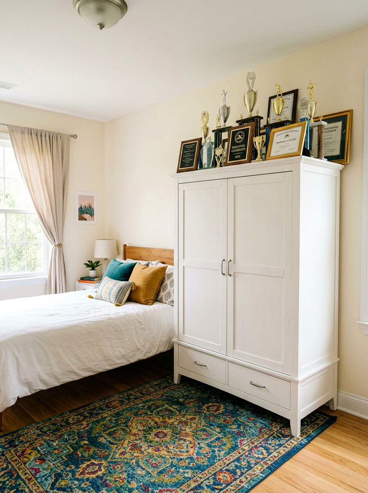 Wardrobe Top Display - 30 bedroom award display ideas