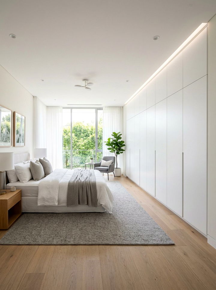 Wardrobe Wall Unit - 30 bedroom hidden storage ideas