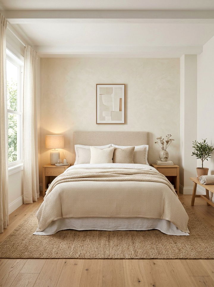 Warm Beige Bedroom - 30 bedroom accent color ideas
