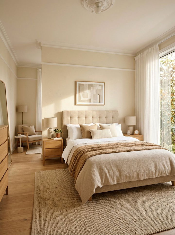 Warm Beige Bedroom - 30 soft neutral bedroom ideas