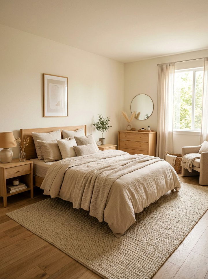 Warm Beige Bedroom - 30 gender neutral bedroom ideas