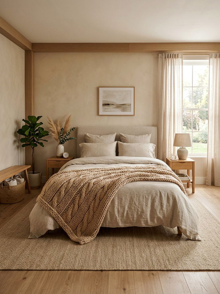 Warm Beige Bedroom - 30 minimalist beige bedroom ideas