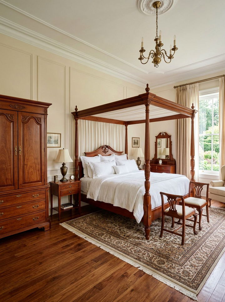 Warm Cherry Wood White Bedroom - 30 white and wood bedroom color combo