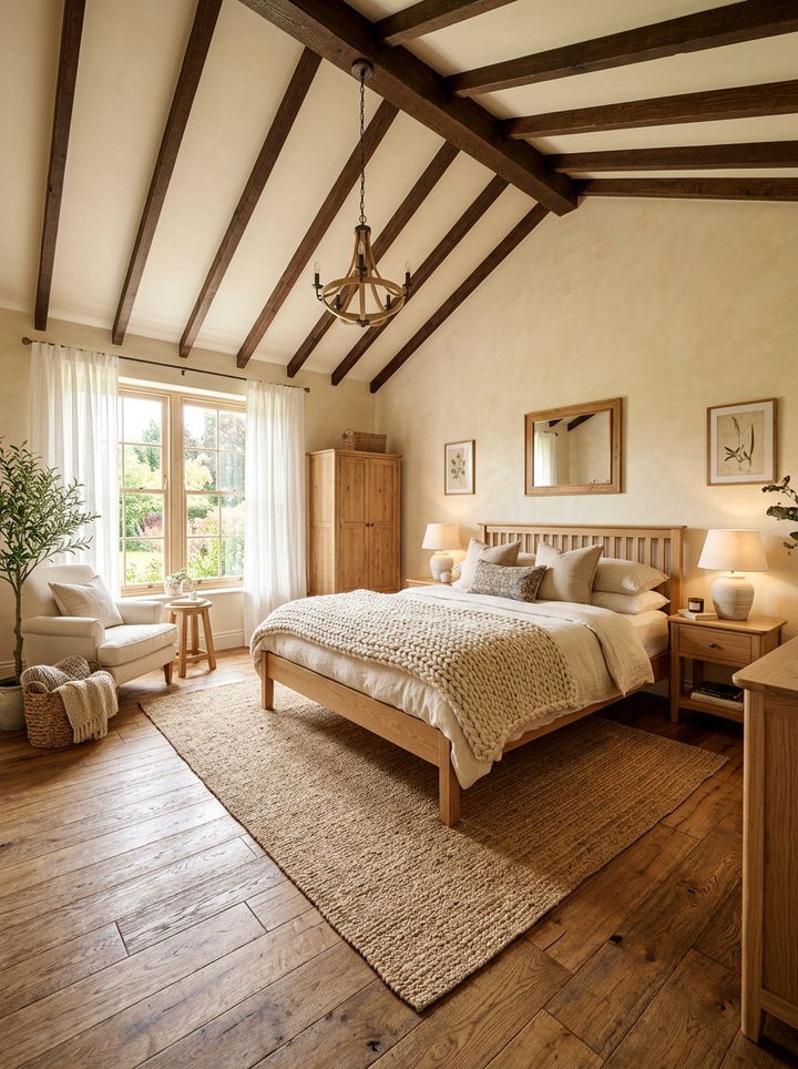 Warm Cream And Wood Bedroom - 30 warm cream bedroom ideas
