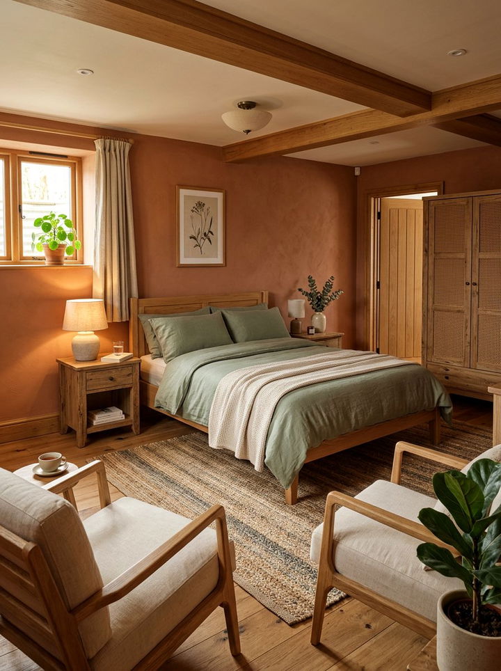 Warm Earth Tone Basement Bedroom - 30 basement bedroom ideas