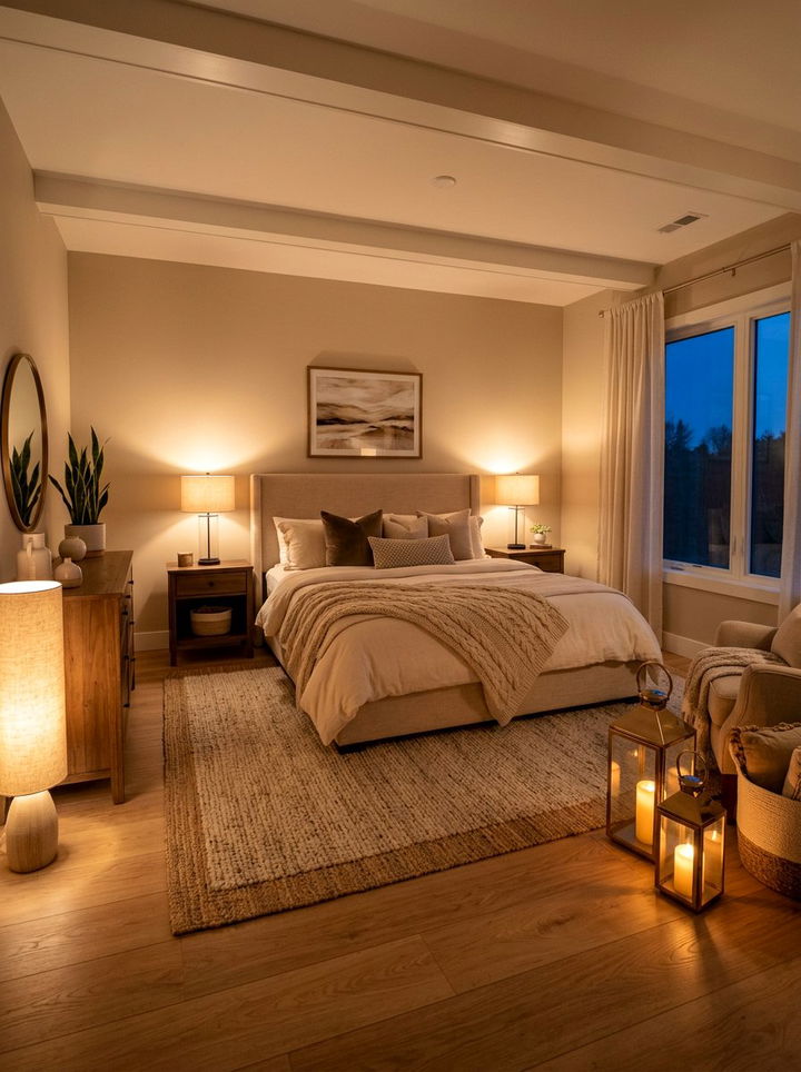 Warm Lighting Neutral Bedroom - 30 warm neutral bedroom ideas
