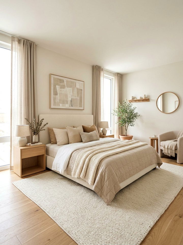 Warm Neutral Bedroom - 30 earthy bedroom ideas