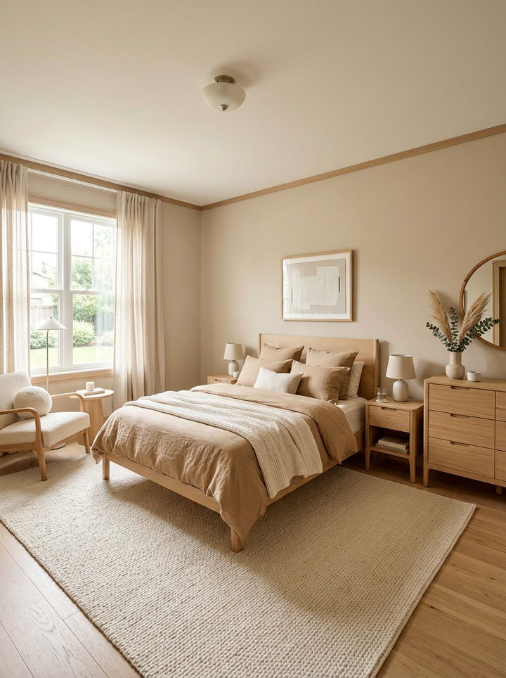Warm Neutral Color Palette - 30 Korean bedroom ideas