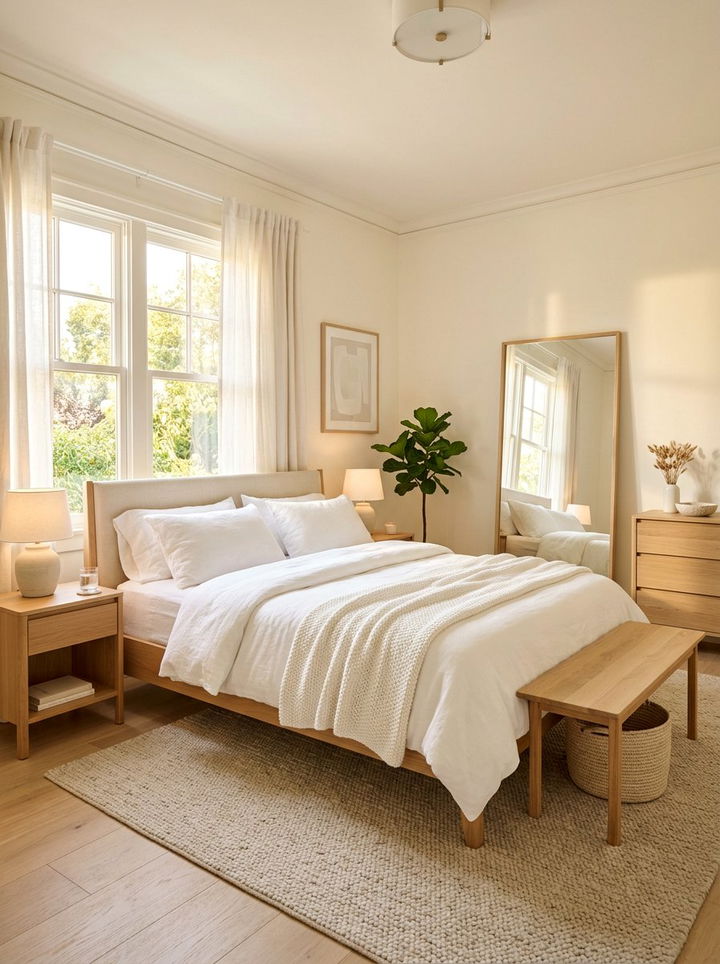 Warm White Bedroom - 30 light color bedroom ideas