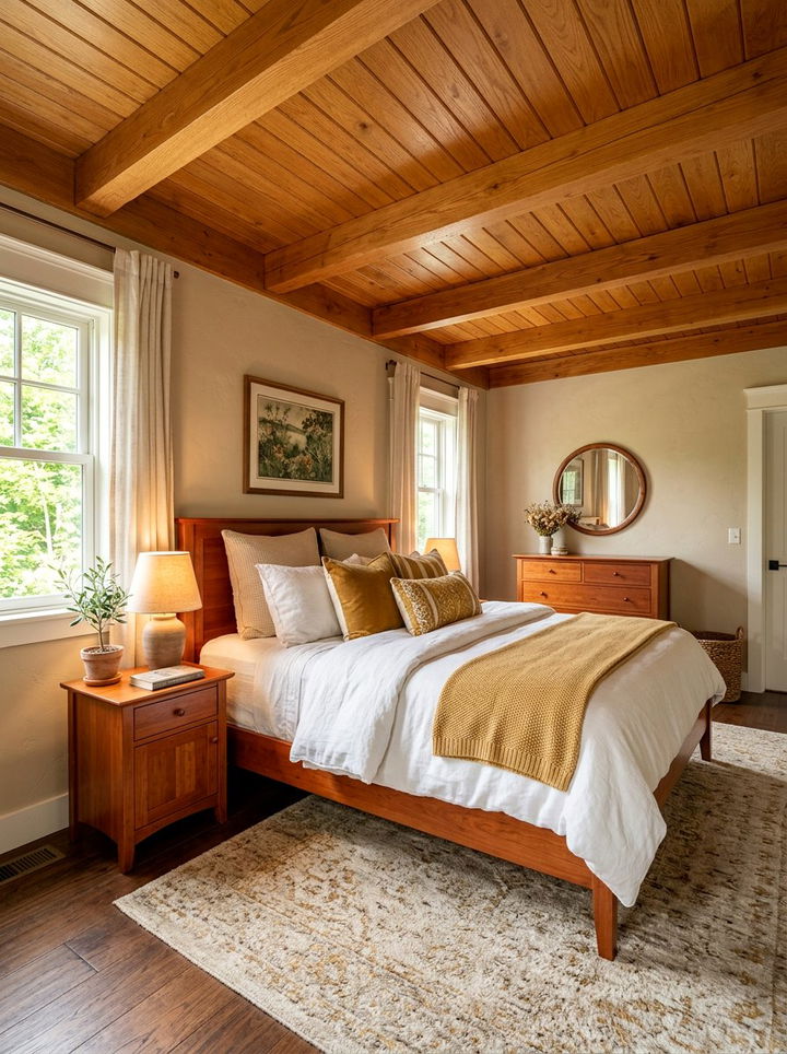 Warm Wood Bedroom - 30 New England bedroom ideas