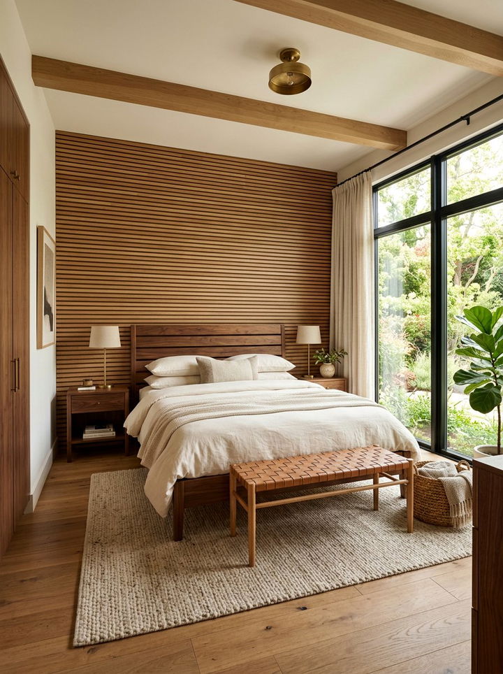 Warm Wood Bedroom - 30 newlywed bedroom ideas