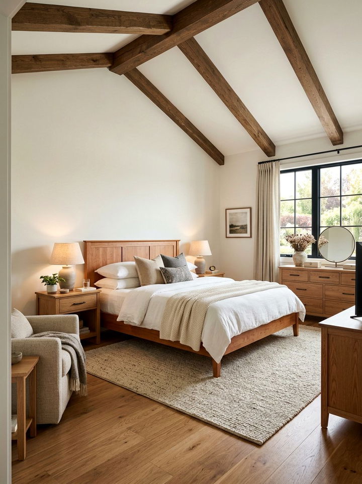 Warm Wood Transitional Bedroom - 30 transitional bedroom ideas
