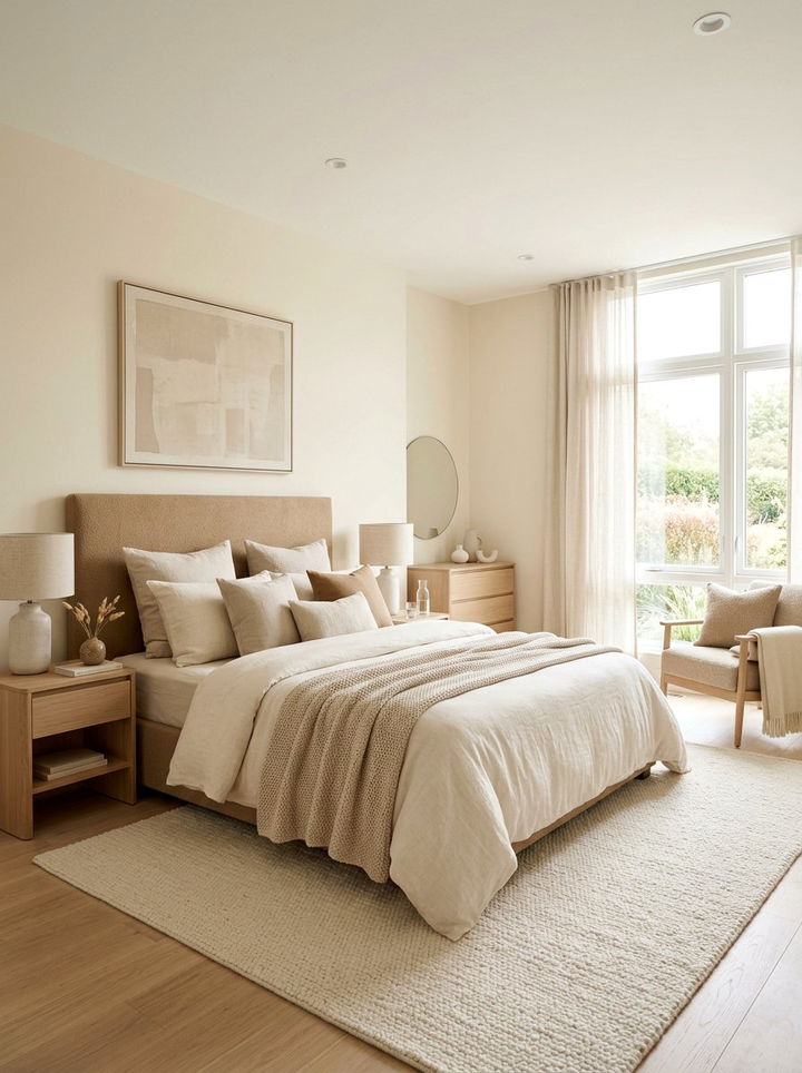 Warm beige bedroom - 30 earthy bedroom color ideas