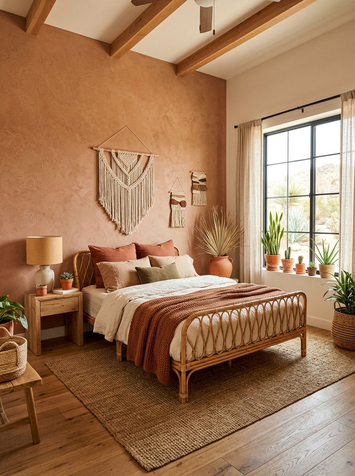 Warm clay wallpaper - 30 bedroom neutral wallpapers