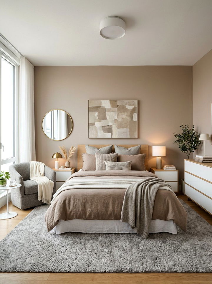 Warm taupe bedroom - 30 earth tone bedroom ideas