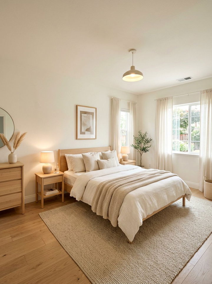 Warm white bedroom - 30 Nordic bedroom color ideas