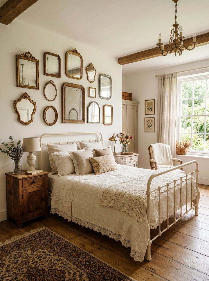 Warm white vintage bedroom - 30 vintage bedroom color ideas