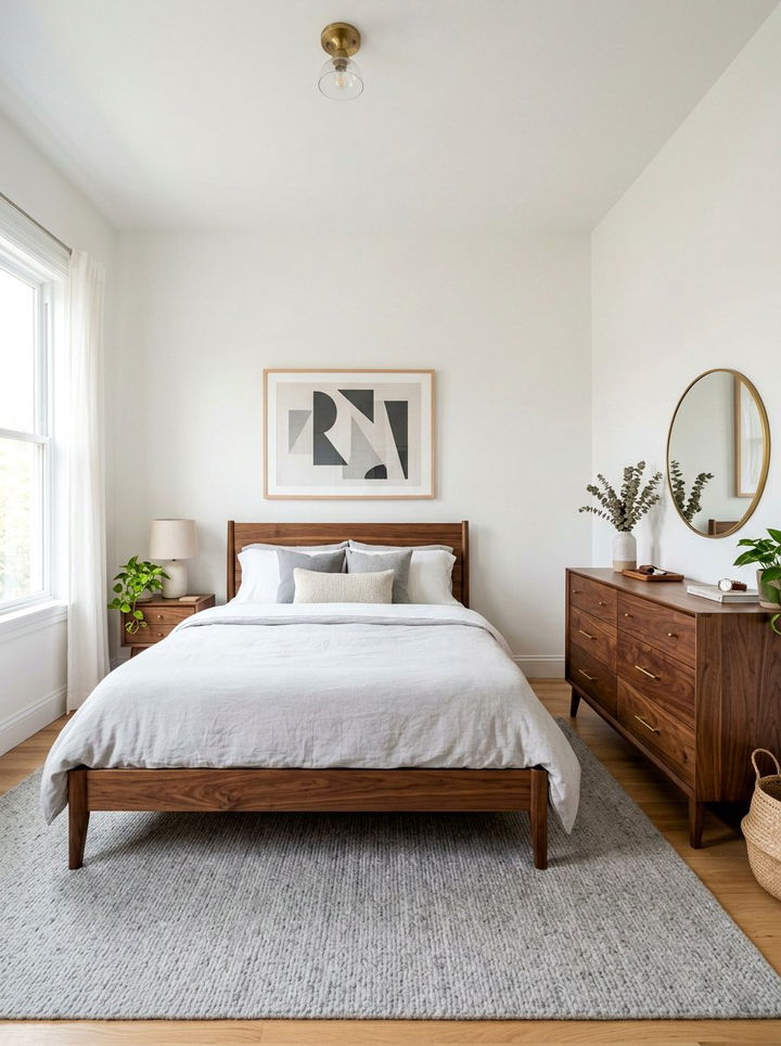 Warm wood furniture - 30 calming bedroom ideas