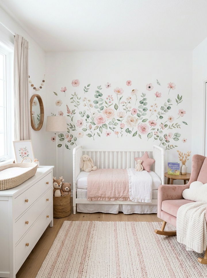 Watercolor Flower Decals - 30 bedroom wall stickers