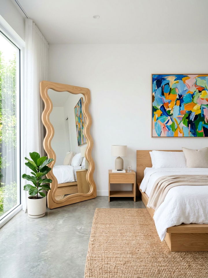 Wavy Floor Mirror - 30 bedroom full length mirrors