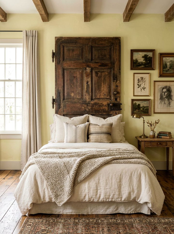 Weathered Wood Door - 30 shabby chic bedroom ideas