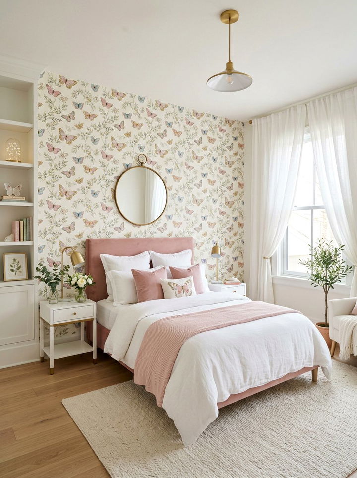 Whimsical Butterfly Wallpaper - 30 bedroom wallpapers