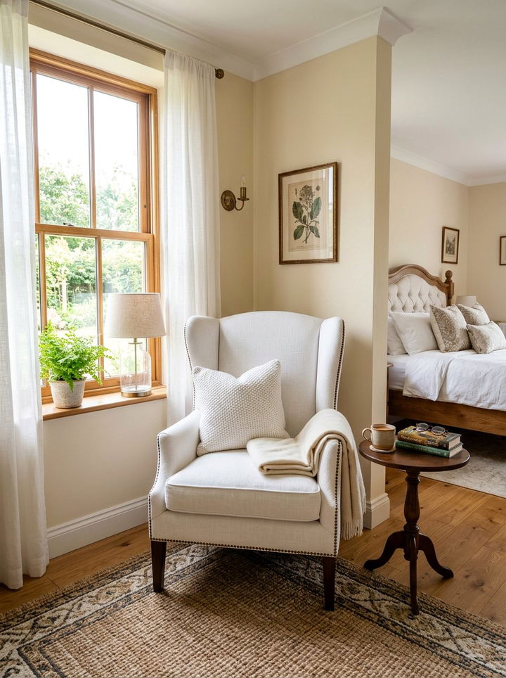 White Accent Chair - 30 traditional white bedroom ideas