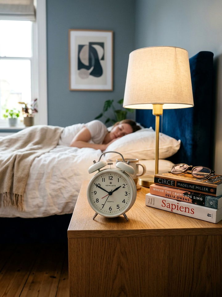 White Alarm Clock - 30 white bedroom accessories ideas