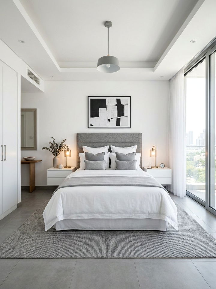 White And Grey Modern Bedroom - 30 modern white bedroom ideas