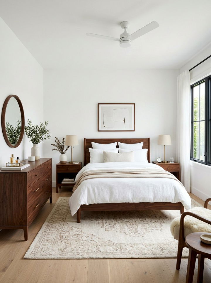 White And Walnut Bedroom - 30 walnut tone bedroom ideas