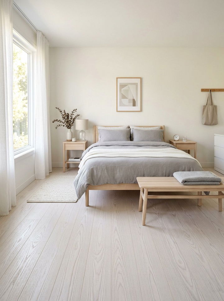 White Ash Floor - 30 bedroom hardwood floors