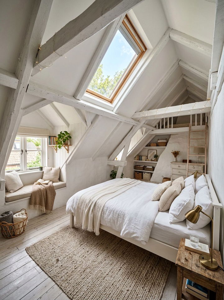 White Bedroom Attic Space - 30 snow white bedroom ideas
