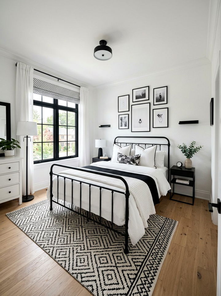 White Bedroom Black Accents - 30 snow white bedroom ideas