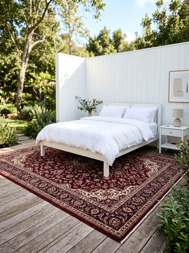 White Bedroom Burgundy Rug - 30 burgundy and white bedroom ideas