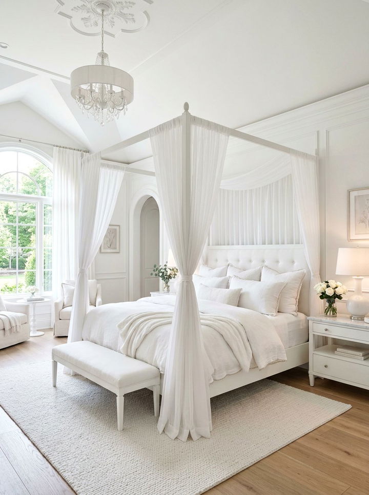 White Bedroom Canopy Bed - 30 snow white bedroom ideas
