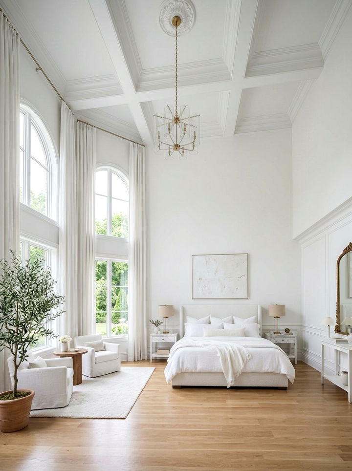 White Bedroom High Ceiling - 30 snow white bedroom ideas