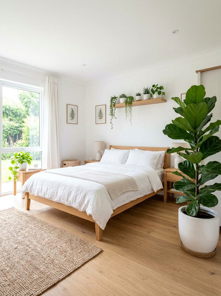 White Bedroom Indoor Plants - 30 bedroom white walls