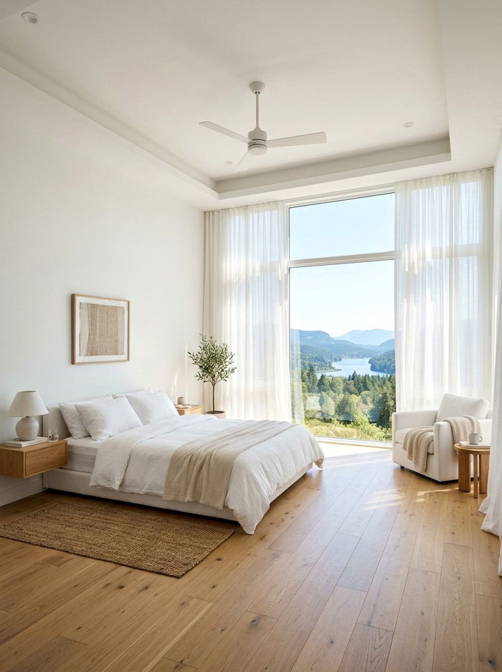 White Bedroom Large Window - 30 bright white bedroom ideas