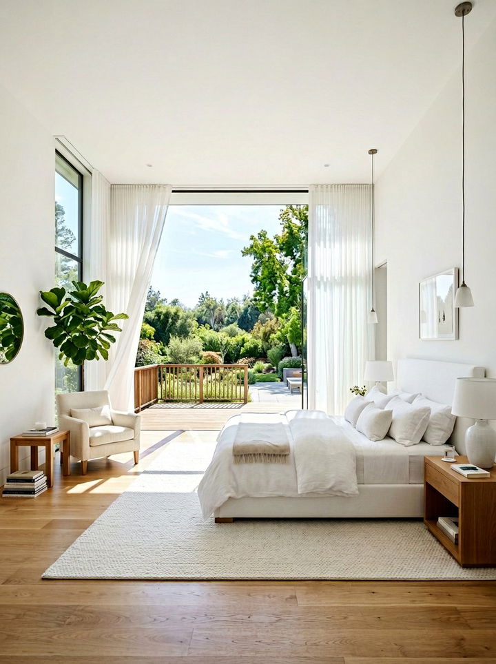 White Bedroom Large Windows - 30 contemporary white bedroom ideas